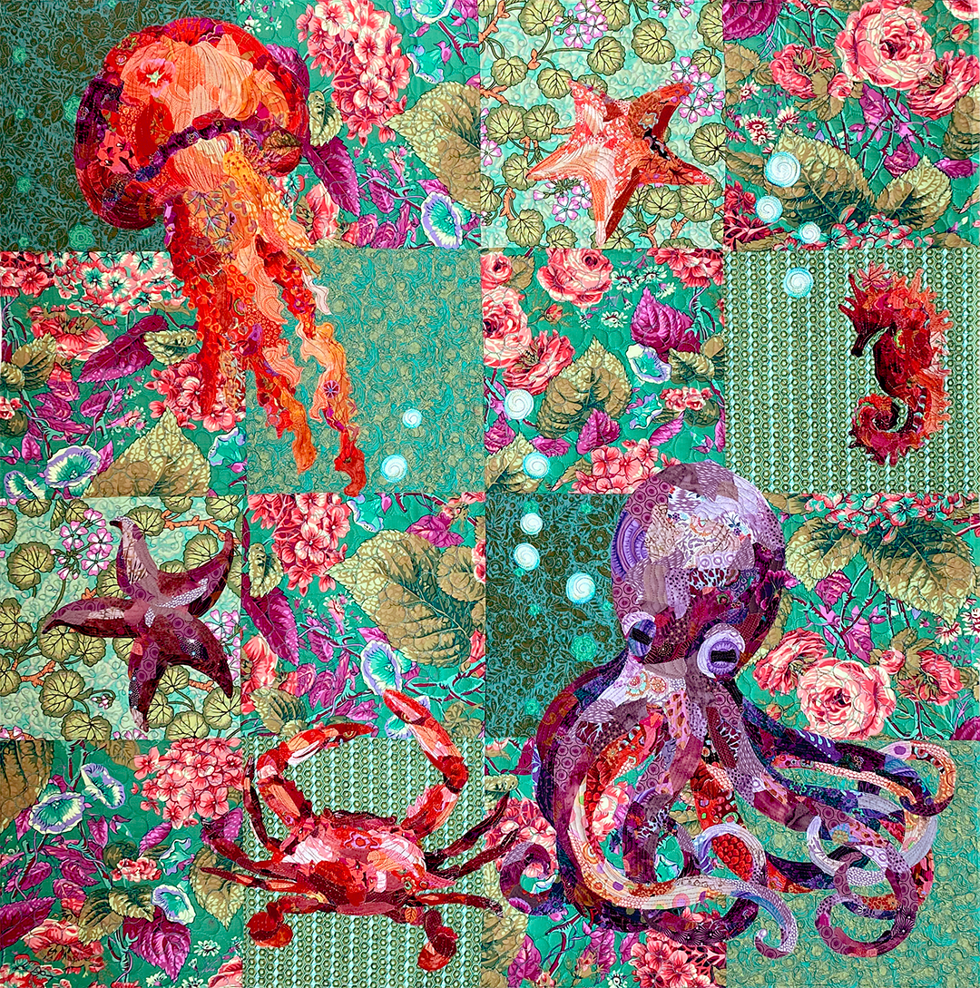 Creating the Octopus Garden Quilt – Collage Quilter