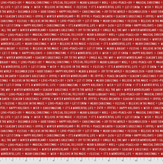 Festive Text in Red