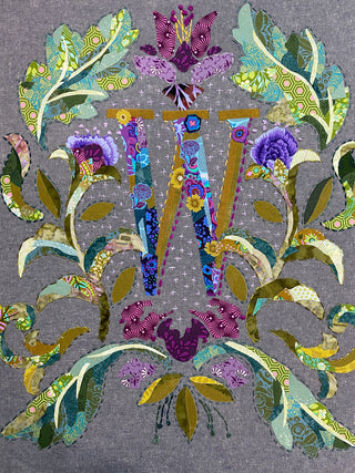 Art Nouveau Family Crest Downloadable Pattern