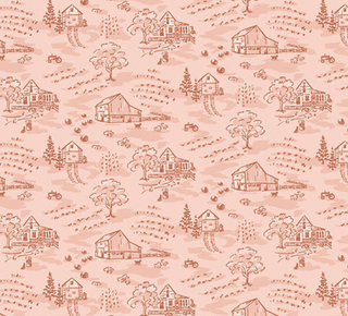 Little Toile in Peachy