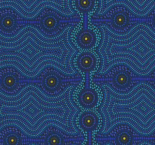 Desert Landscape in Blue