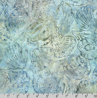 Coastal Shells in Dusty Blue