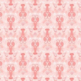 Mirrored Lobster in Light Coral Pink