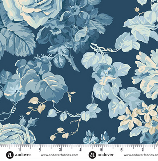 Rose Bouquet in Navy