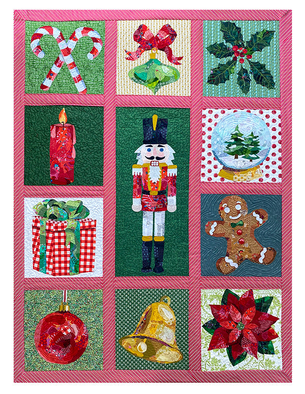  12 Pcs 20 X 20 Inches Christmas Fabric Quilting