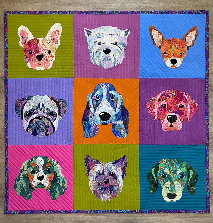 Pop Art Pups – Collage Quilter