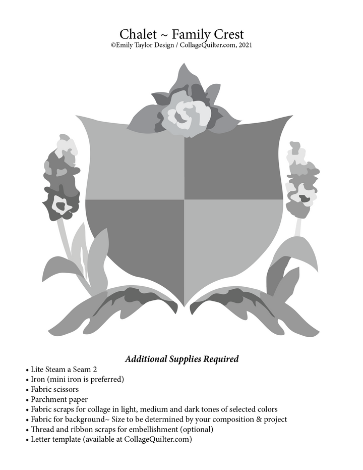 Chalet Family Crest Downloadable Pattern