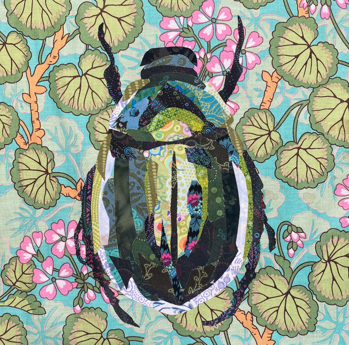 Wee Green Beasties – Collage Quilter