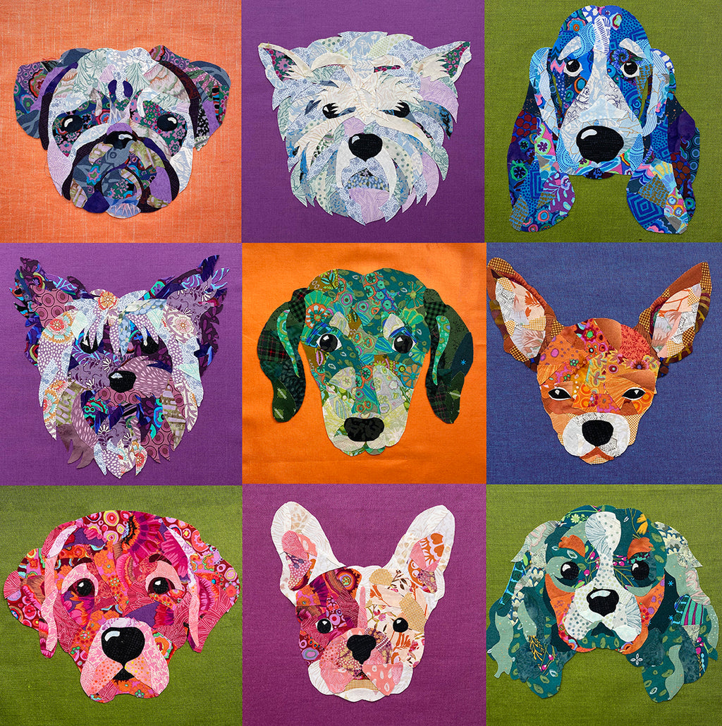 Pop Art Pups Downloadable Pattern – Collage Quilter