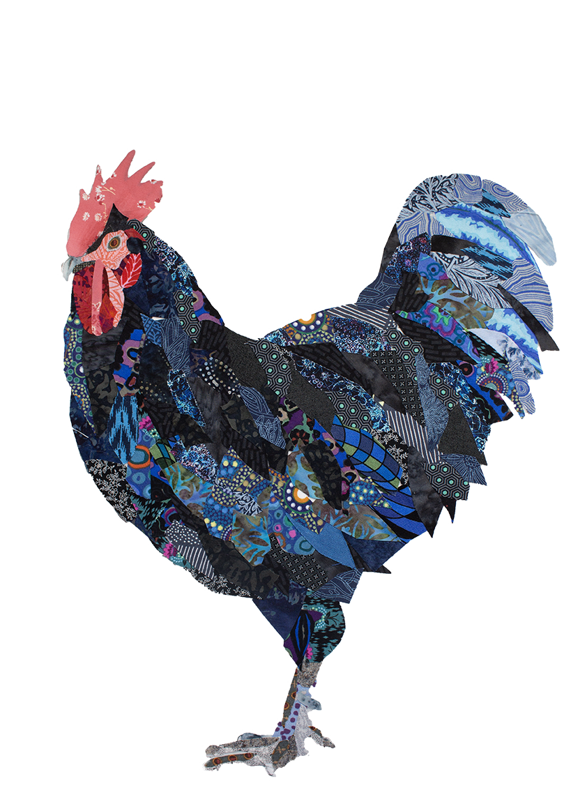 Petit Rouge Rooster Downloadable Pattern – Collage Quilter